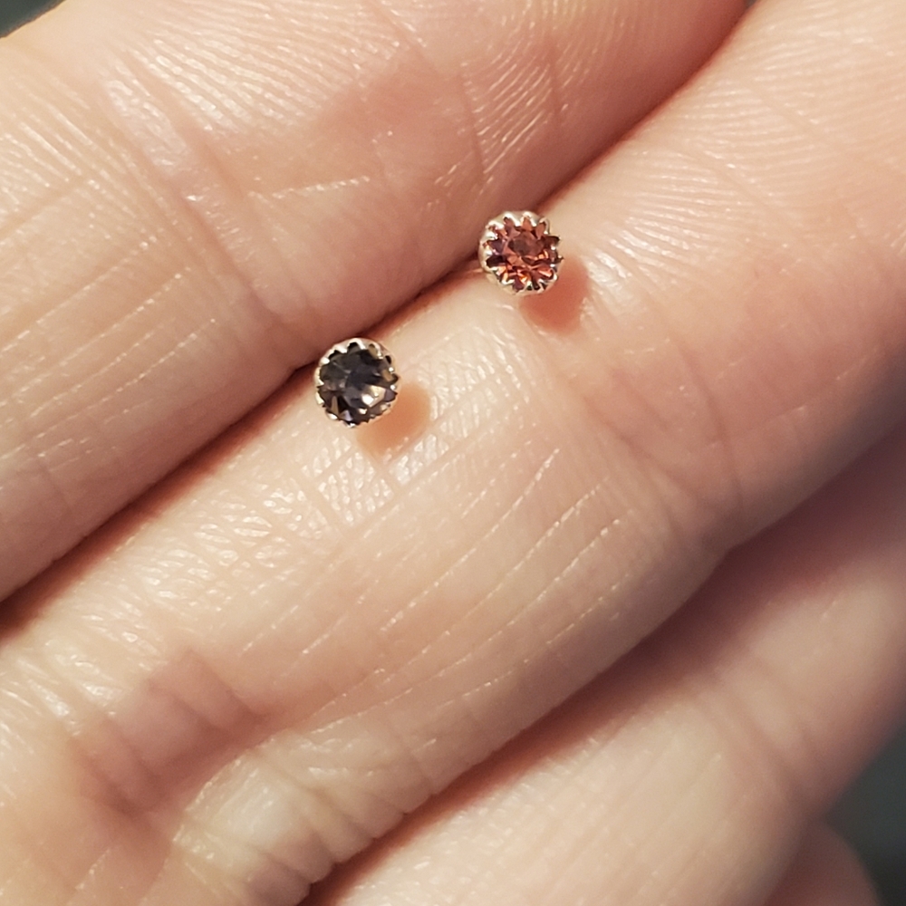 Rhinestone Sterling silver nose studs🌻